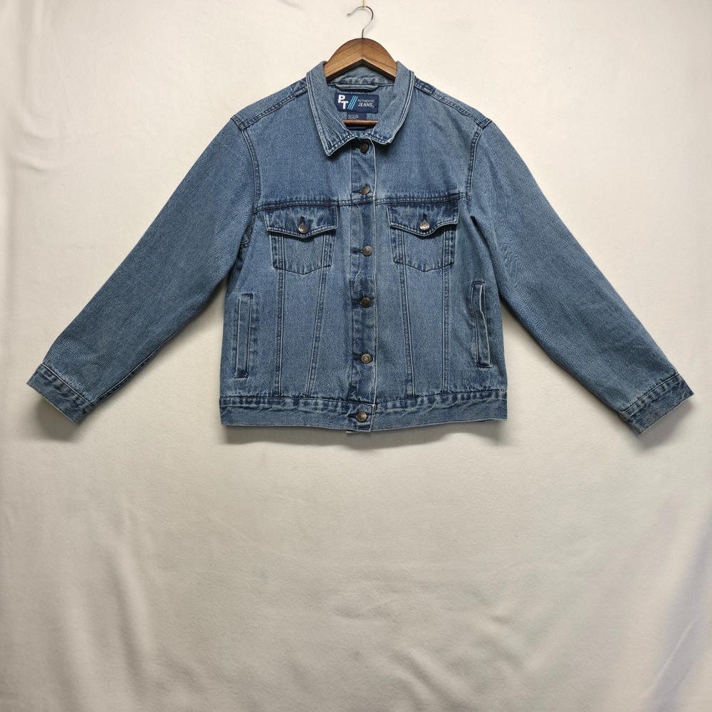 Vintage 90's PT Authentic Jeans Women's Denim Jean Jacket Size Medium